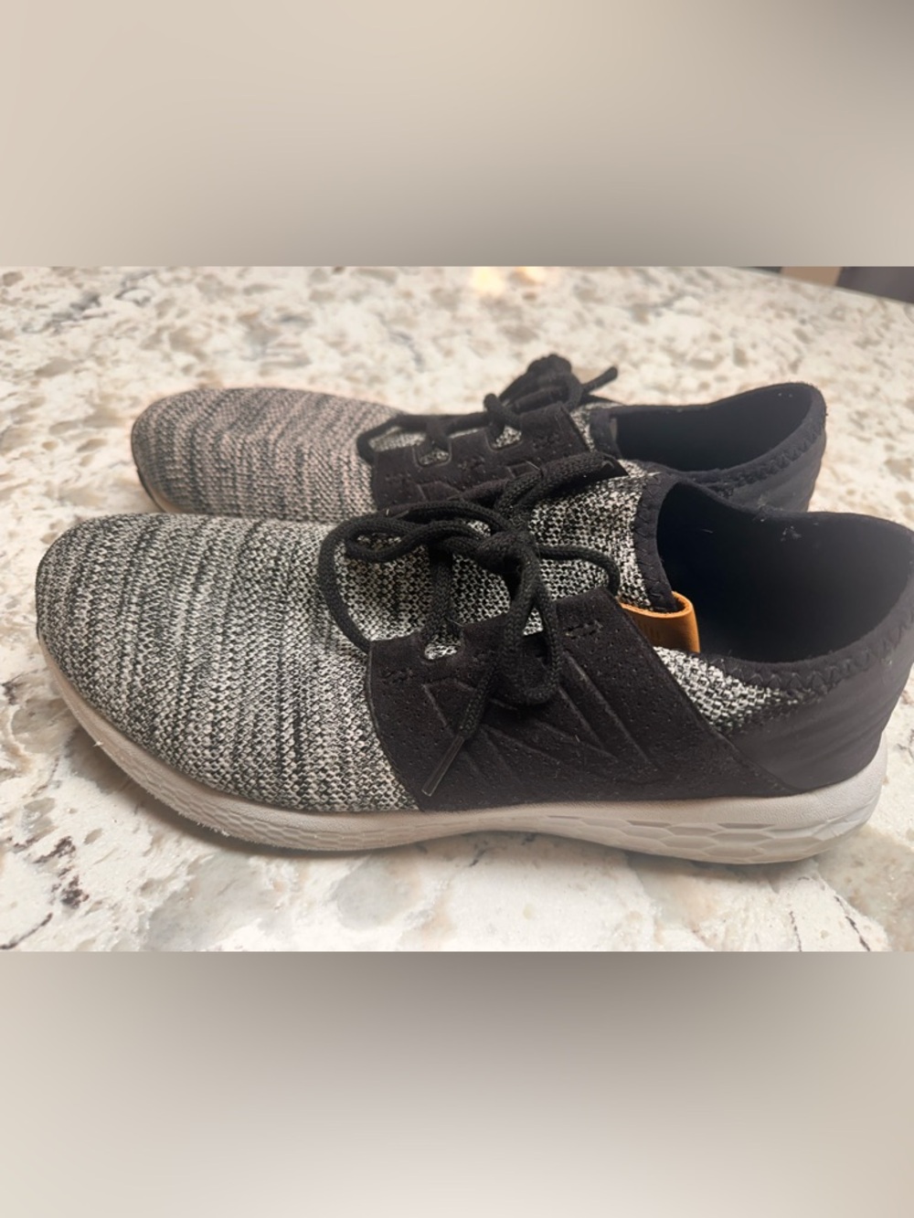 New Balance Black and Gray Knit Men's Sneakers